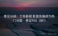 意见分歧：丁冬影视 影音先锋成为热门话题 · 争议910（80 ）
