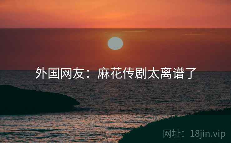 外国网友：麻花传剧太离谱了