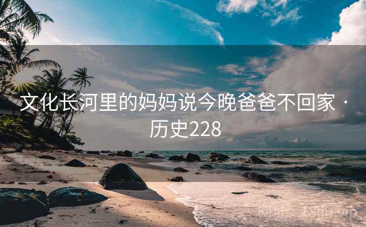 文化长河里的妈妈说今晚爸爸不回家 · 历史228
